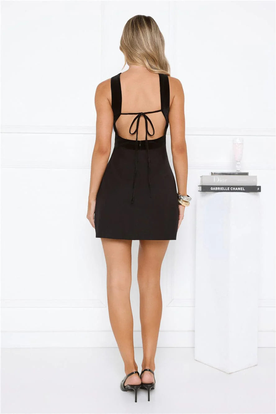 Stellar Silhouette Mini Dress Black